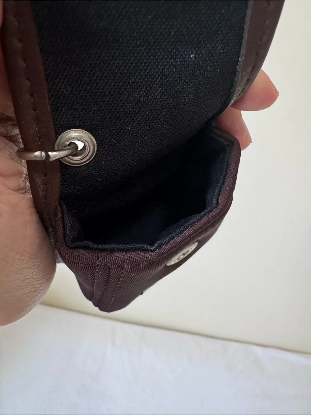 Vintage Coach Neoprene Mini Backpack Key Fob (6281) in Mahogany Brown